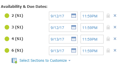 Due Dates screenshot